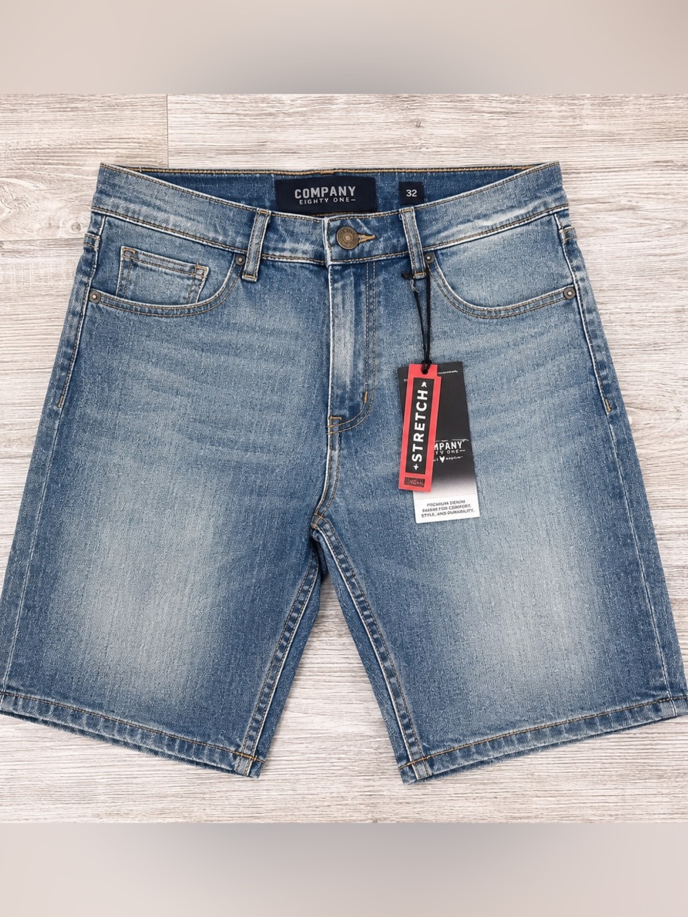 NWT Company Eighty One Men’s Stretch Denim Shorts Size 32 10” Inseam